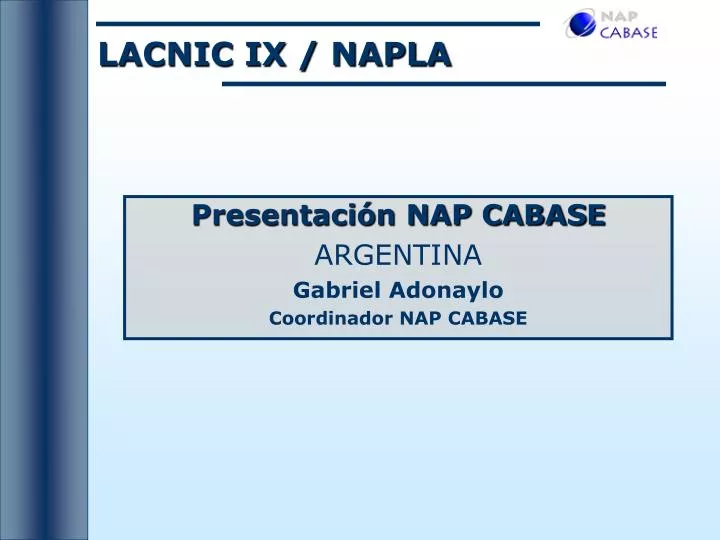 lacnic ix napla