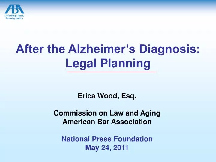after the alzheimer s diagnosis legal planning