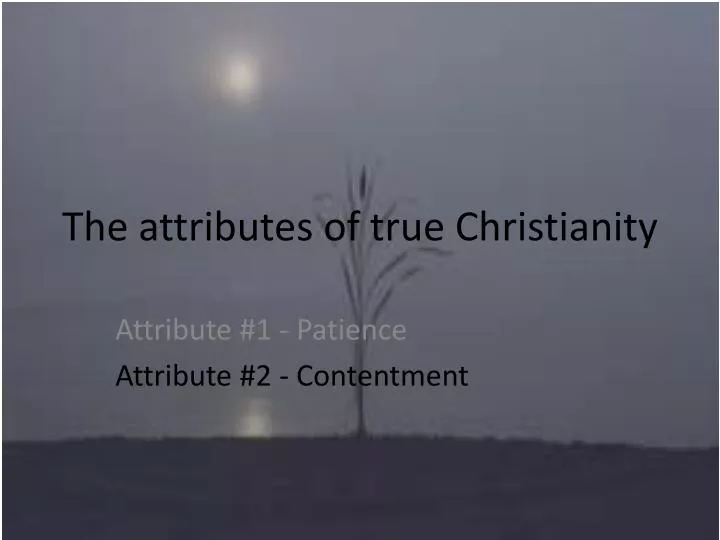 the attributes of true christianity