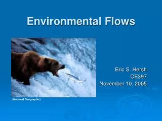 Environmental Flows