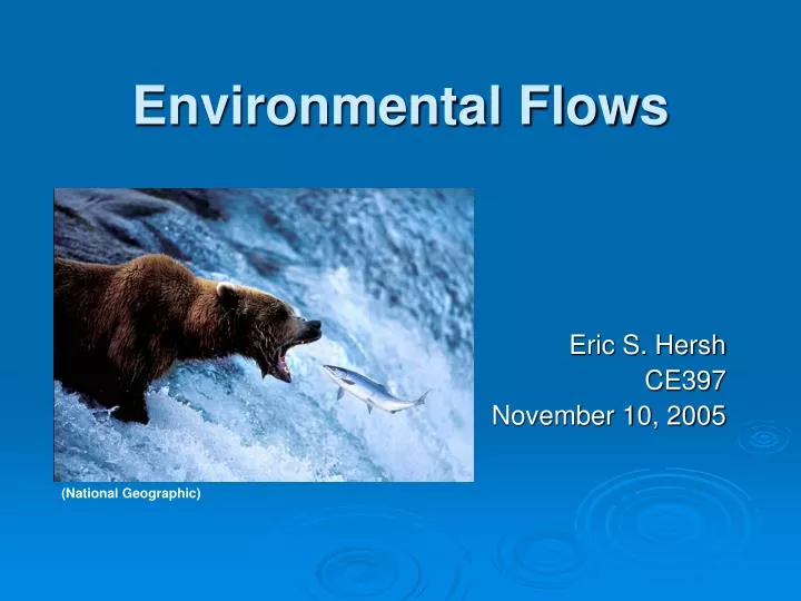 environmental flows
