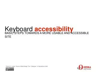 Keyboard accessibility