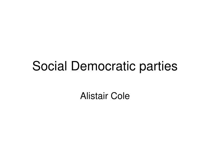 social democratic parties