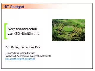 Vorgehensmodell zur GIS-Einführung