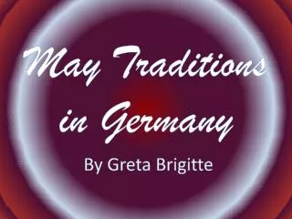 May Traditions in Germany