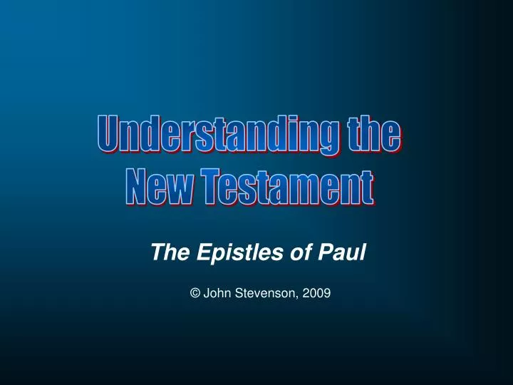 the epistles of paul