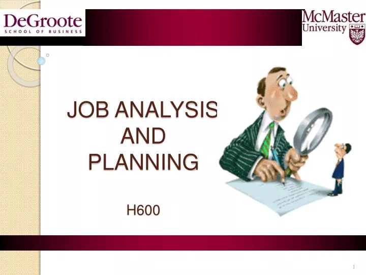job analysis and planning h600
