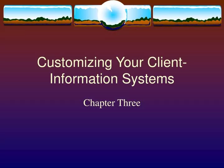 customizing your client information systems