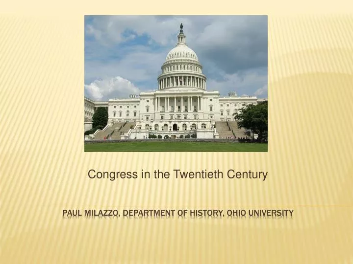 congress in the twentieth century