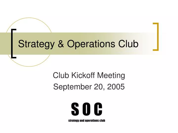 strategy operations club