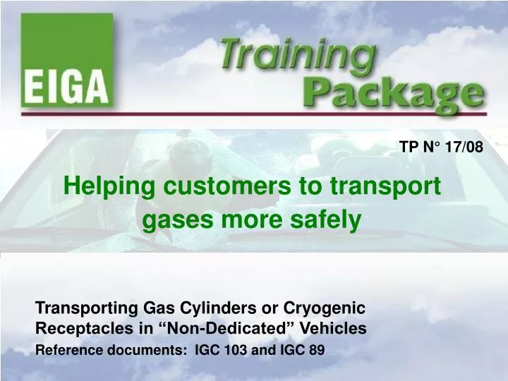 helping customers to transport gases more safely