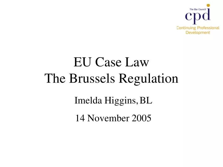 eu case law the brussels regulation