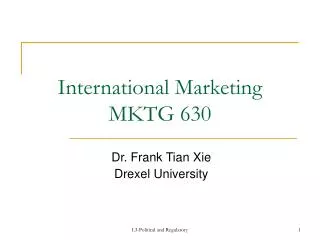 International Marketing MKTG 630