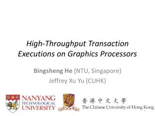 High-Throughput Transaction Executions on Graphics Processors