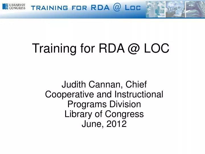 training for rda @ loc