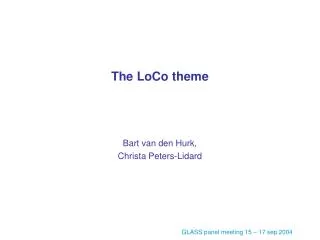 The LoCo theme