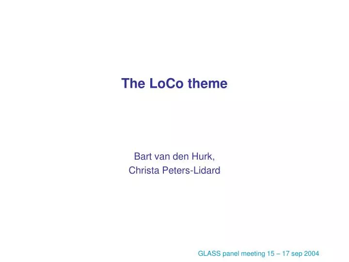 the loco theme
