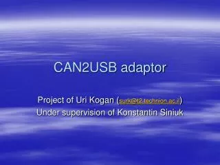 CAN2USB adaptor
