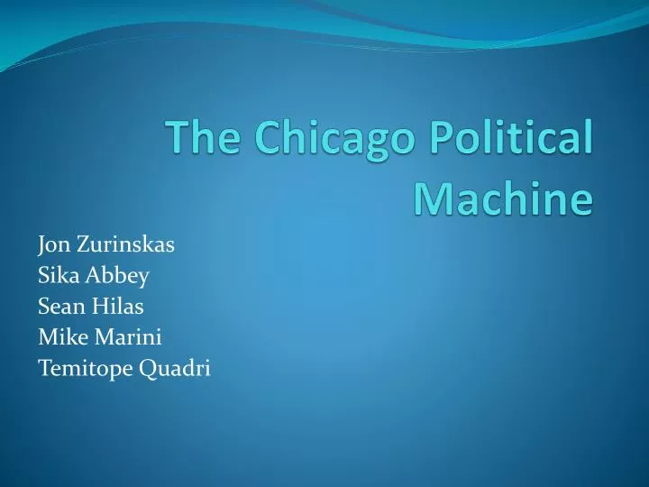 the chicago political machine