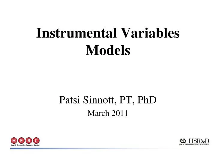 instrumental variables models