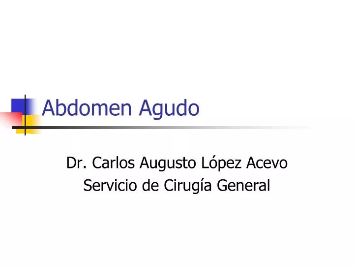 abdomen agudo