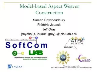 Model-based Aspect Weaver Construction