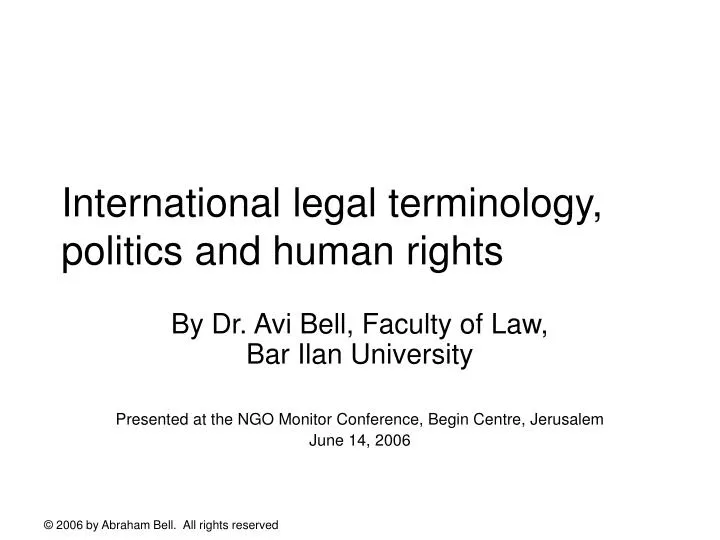 international legal terminology politics and human rights