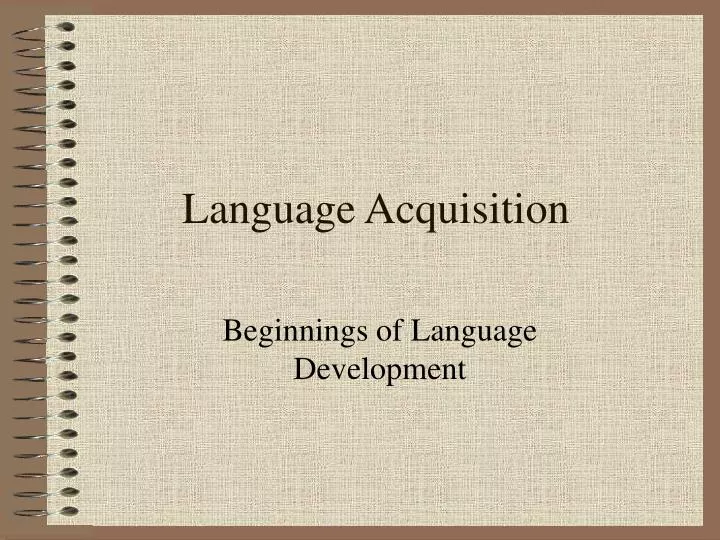language acquisition