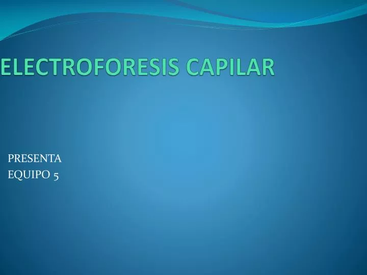 electroforesis capilar