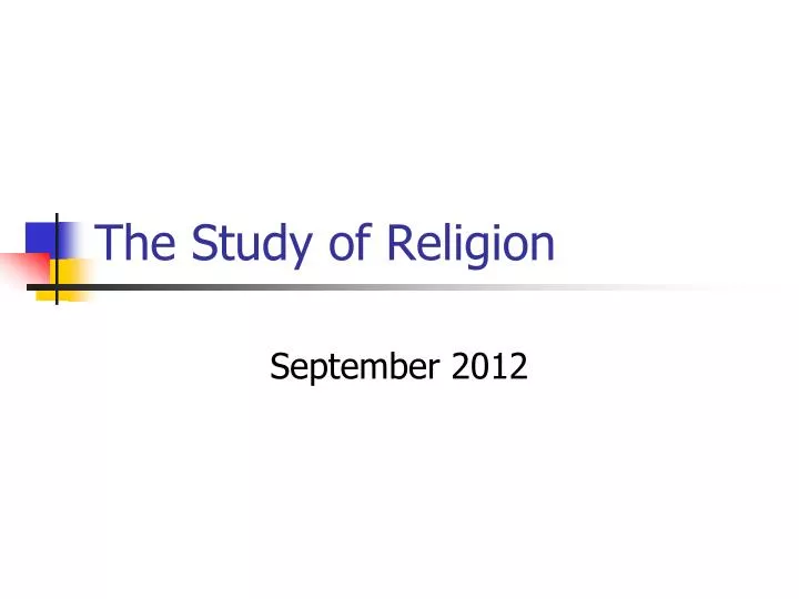 the study of religion