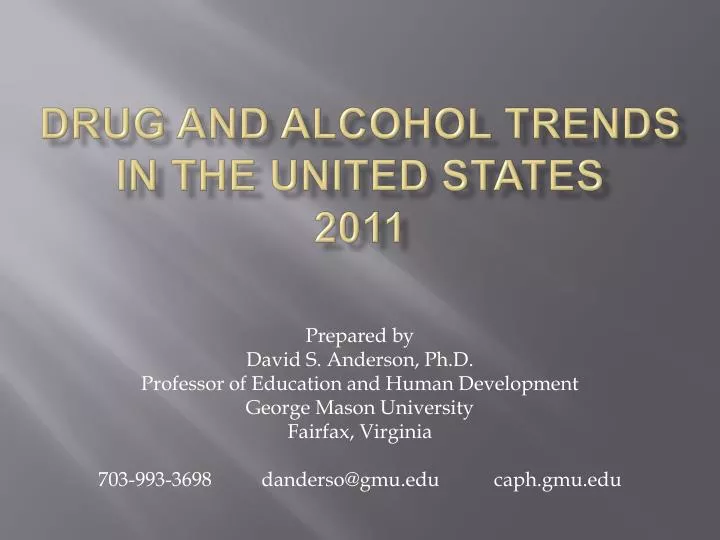 drug and alcohol trends in the united states 2011