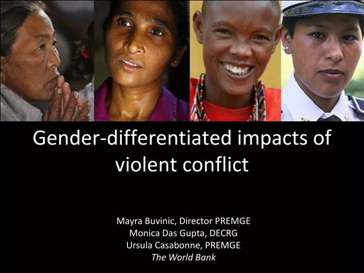gender differentiated impacts of violent conflict