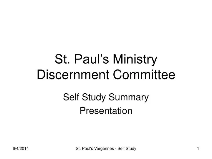 st paul s ministry discernment committee