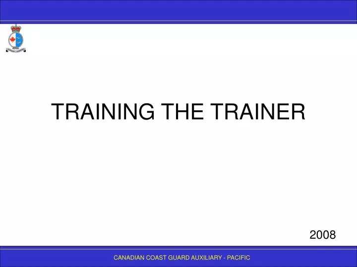training the trainer