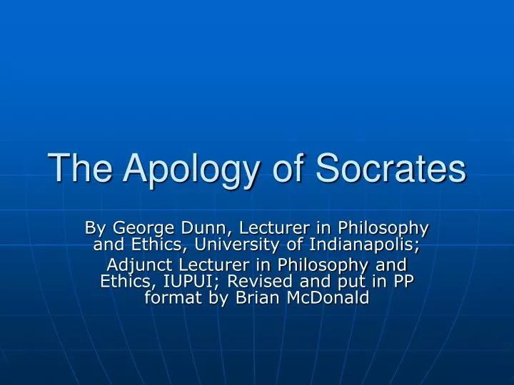 the apology of socrates