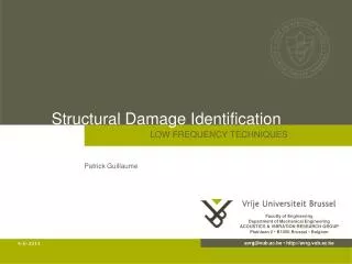 Structural Damage Identification
