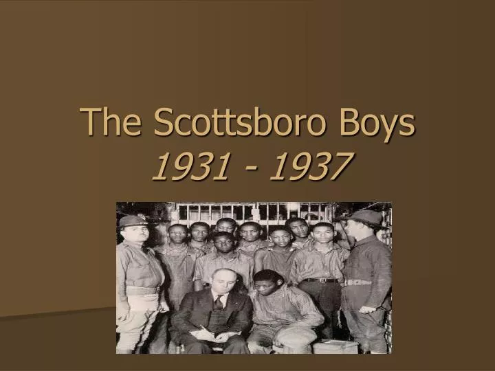 the scottsboro boys 1931 1937