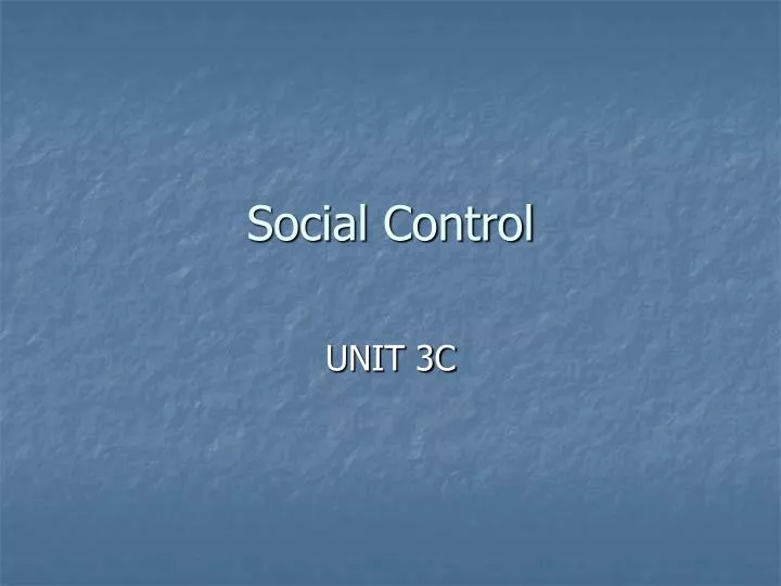 social control