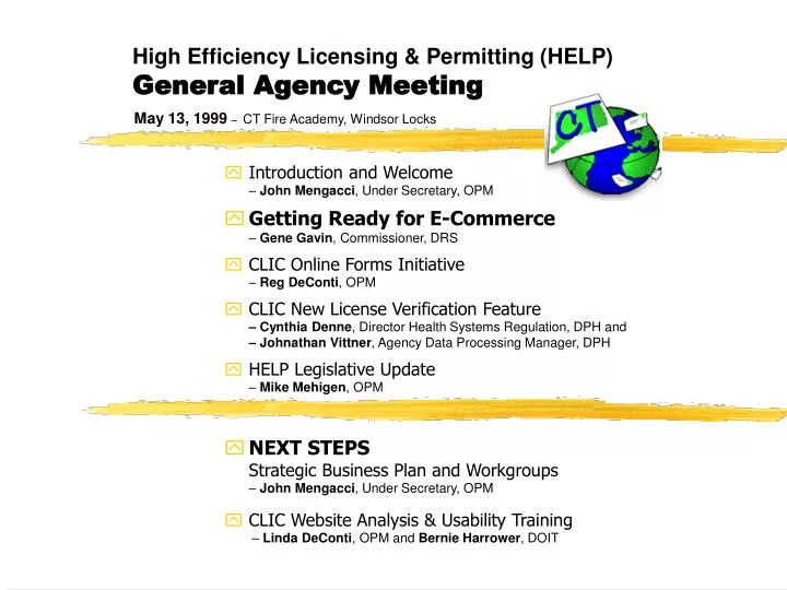 high efficiency licensing permitting help general agency meeting