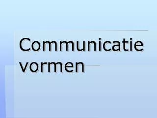 communicatievormen