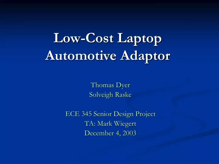 low cost laptop automotive adaptor