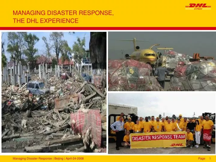 managing disaster response the dhl experience