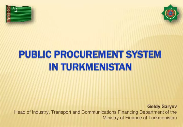 public procurement system in turkmenistan