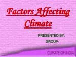 Factors Affecting Climate - slide 1