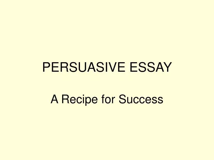 persuasive essay