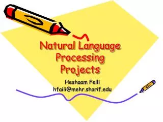 Natural Language Processing Projects