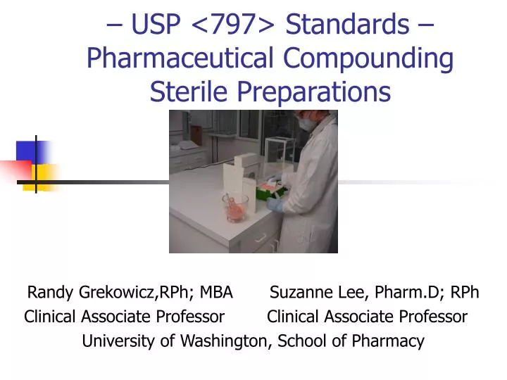 usp 797 standards pharmaceutical compounding sterile preparations