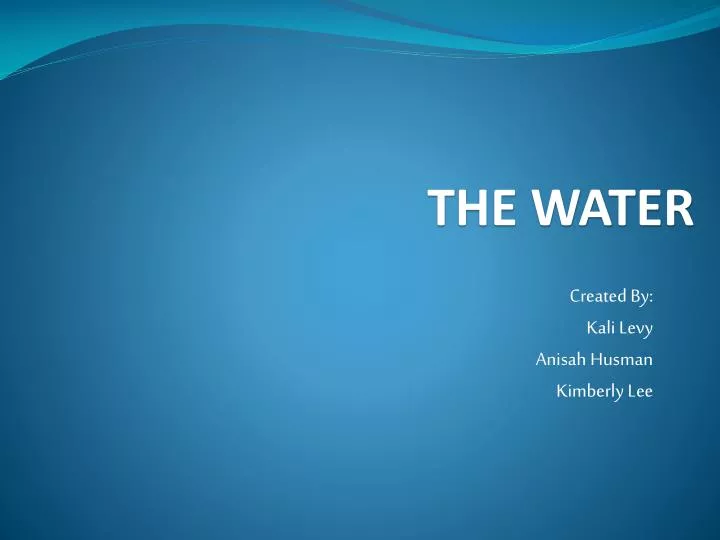 the water