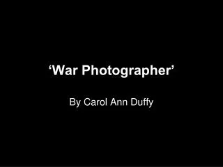 ‘War Photographer’