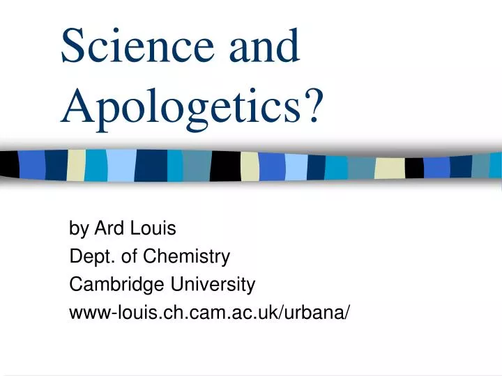 science and apologetics